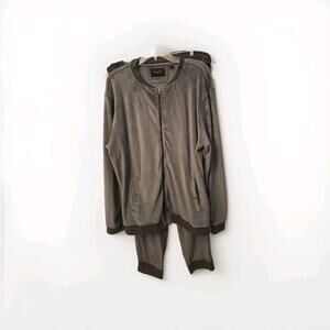 Daniel Buchler 2 Piece Men XL TG Gray Top Ribbed Velour Lounge Pant Drawstring